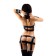 Erotic kit Glossy Karlie, size L, Black color