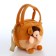 Children's bag with a zipper "chosen", brown color