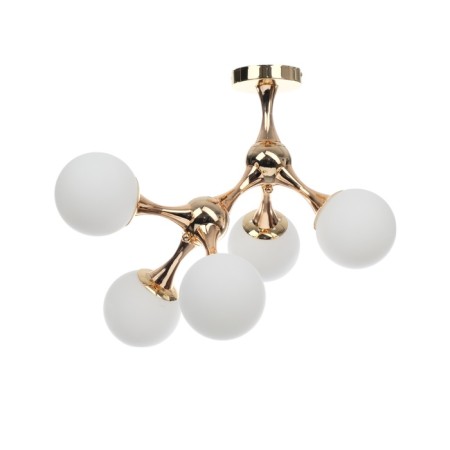 Chandelier "Molecule" 5he27 gold 60x55x52 cm