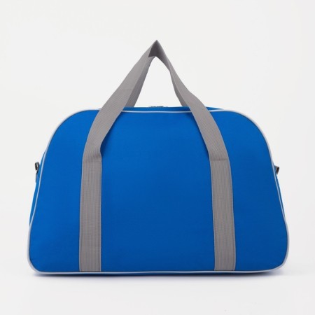 Sports bag with lightning, external pocket, gray/blue color-1