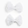 Hair hairpin white bow, set, 2 pcs, 7.5 cm, princesses