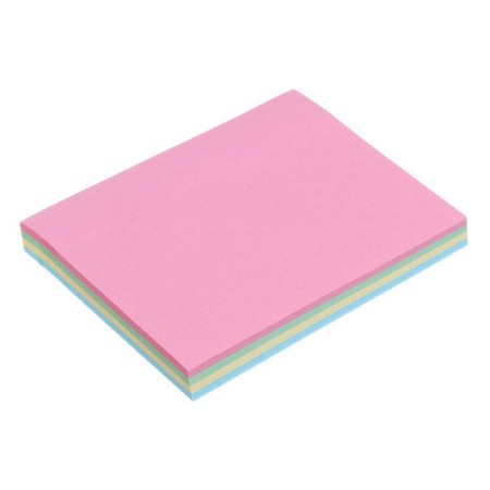 Block with a sticky edge of 76 mm x 102 mm, 100 sheets, pastel, 4 colors-1