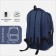 Male backpack on a zipper, 3 outer pockets, blue color
