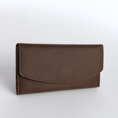 Women's wallet on a magnet, brown color
