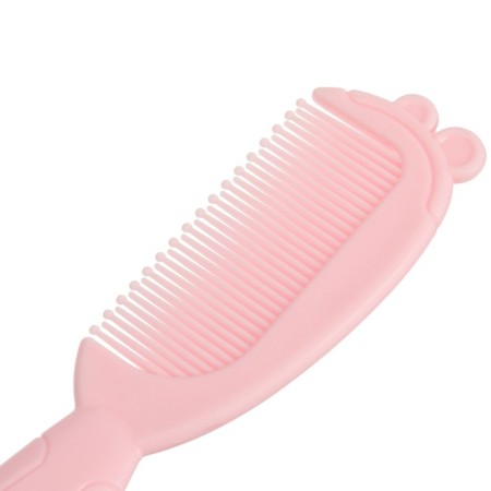 Hair care kit: comb and brush "Bear", pink color-3