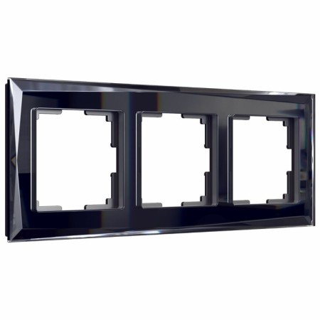 Frame W0031208, 3 Diamant sockets, black