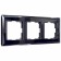 Frame W0031208, 3 Diamant sockets, black