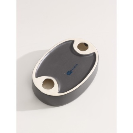Savanna bathroom accessories set “Legend”, 3 items (370 ml dispenser, soap dish, glass), gray color-5