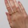 Ring set 5 pieces "perfect fingers" weaving, white color in gold