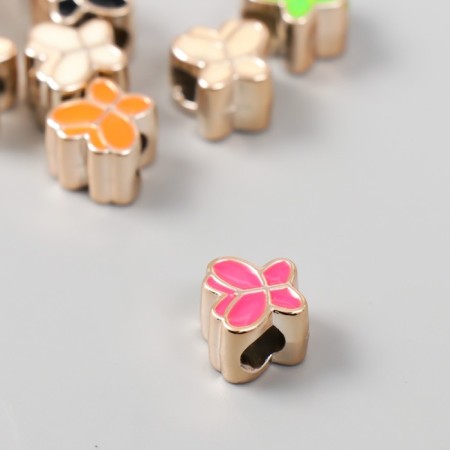Beads for creativity Plastic "Butterfly Bright middle" mix set 10 pcs 1.1x1 cm-2