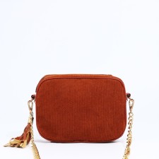 Bag Cross-Bodi with a zipper, the color is red