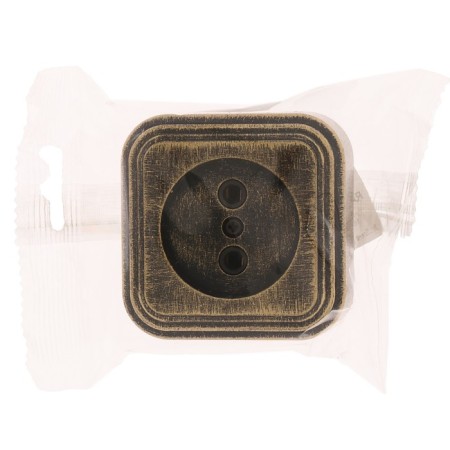Rosette "Elect" Ra 16-131-hour, 16 A, 250 V, single, open, without salary, black under bronze-2
