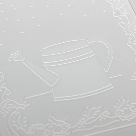 Embosing stencil plastic "watering can and leaves" 14.5x10.5 cm-3