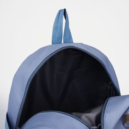 Set a youth backpack on a zipper of textiles, a chover, bag, cosmetic bag, pencil color blue-4