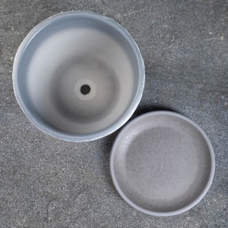 Flower Pot "Metro" gray bud, 2.15 liters-1