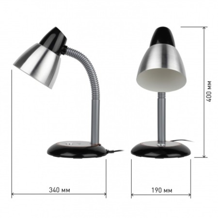 E27, 40W desktop lamp, black color-2