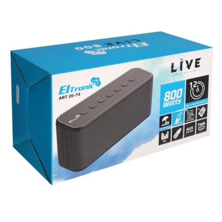 Eltronic Live portable column, 80 watts, 10400 mAh, Microsd, BT, AUX, TWS, PB function-5