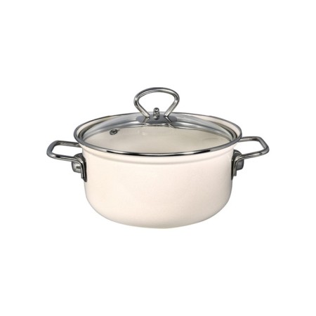 Pan with a lid, pearl color, d = 18 cm