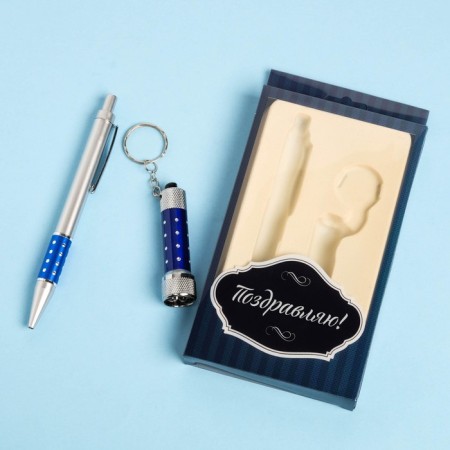Gift set 2B1 (pen, blue flashlight)