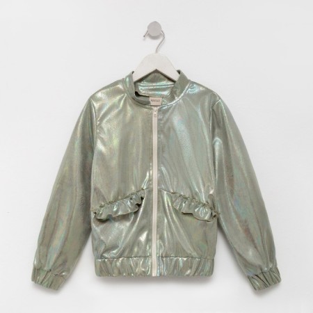 Jacket (bomber) Children's minku: Casual Collection Kids color green, height 128-4