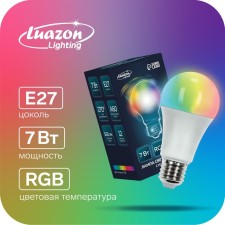 LED LED RGB, with a remote control, A60, 7 W, 560 lm, E27, 220 B