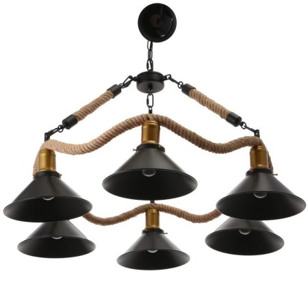 Chandelier 85209/6 E27 40W Black 76x76x58-112 cm Bayerlux-1