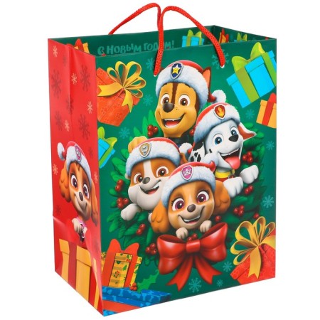 New Year. Gift package, 18x23x11.5 cm, packaging, puppy patrol-1