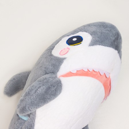 Soft toy "Shark", 80 cm, gray color-4