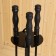 Kaminin set (scoop, poker, brush) wooden pens color black 730*200*200