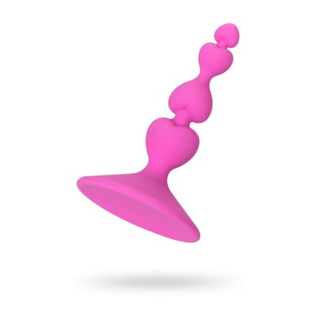Anal plug loverty, silicone, pink color, 8 cm, d = 2.3 cm
