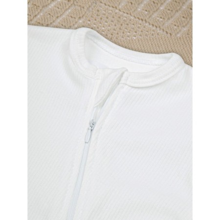 Combiason with zipper children's fashion, height 86 cm, milk color-5