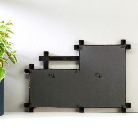 Photo frame plastic in 2 photos 10x15 cm "straight lines" gold 32.5x22.5x2 cm-2