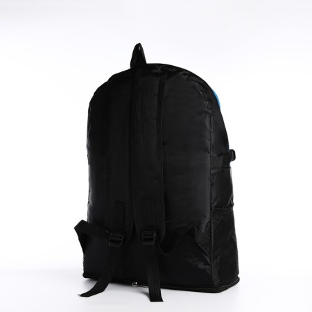 A backpack on a zipper with an increase, 55l, 5 external pockets, blue color-1