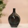 Vase for flowers "Vintage" from transparent gray glass 20 x 14 x 14 cm