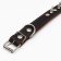 Collar leather two-layer studded, 63 x 3 cm, Osh 40-55 cm, black