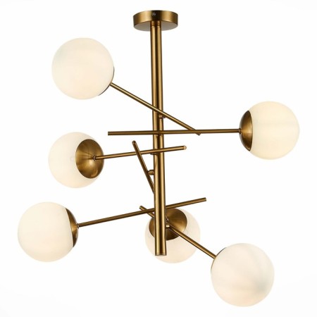 Ceiling EVOLUCE lamp. Sle1099-302-06. Velio. 6x60 watts, E27, 50x50x60 cm, brass color