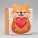 Gift folding box, packaging, Funny Corgi, 15 x 15 x 8 cm