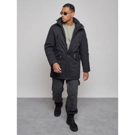 Extended male park, size 52, black color-9