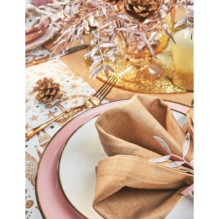 Serving nutcracker napkin, without size 40x40 cm, drawing, beige-1