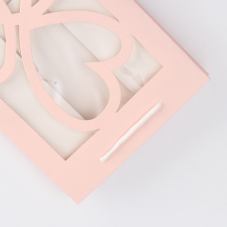 Gift package with a curly window, 18 x 13 x 25 cm, pink-1