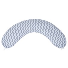 Pillowcase to a pillow for pregnant women, size 34 × 170 cm, zigzag gray