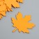 The workpiece of Foamiran "Mine Leaf" 4,5x4.5 cm, thickness. 1mm, set 10 pcs, orange