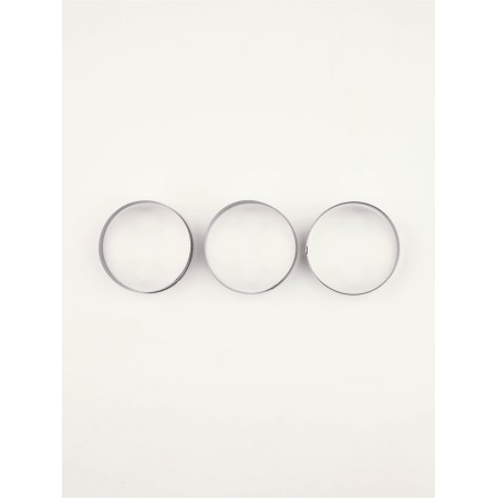 A set of 3 forms for cookies "circle", metal, 6 x 6 x 1.3 cm