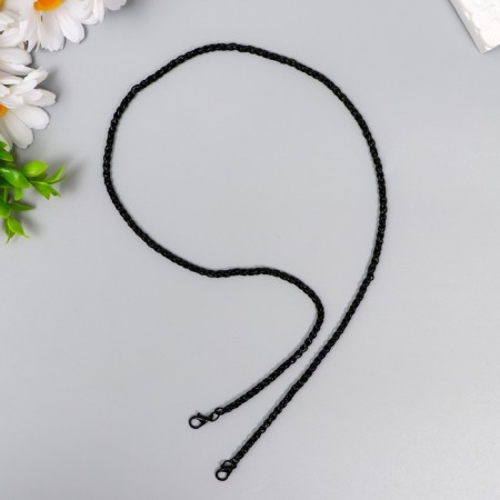 Chain with 2 carabiners link thickness 0.1 cm 0.4x60 cm black
