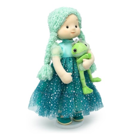 Soft toy "Peace and Frog Bastian", 38 cm-1