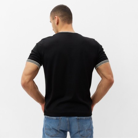 Jumper Men's Short Sleeve Minaku Regular Fit: Black Color, Rr. 52-5