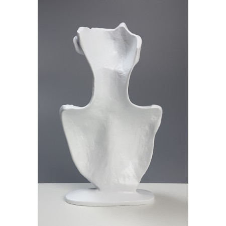 Bust for jewelry 18 × 8 × 32, hole in the ear, white color-8
