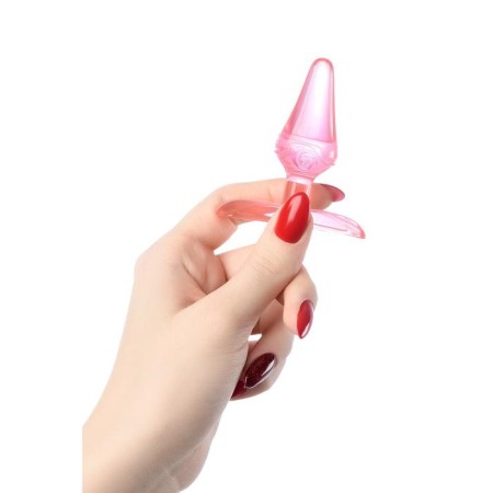Anal plug, ABS plastic, red color, 6.5 cm, d = 2.5 cm-2