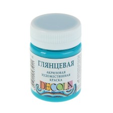 Acrylic glossy paint 50 ml, ZHK Decola, turquoise, 2928507