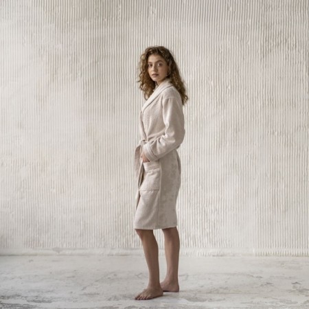 TAO bathrobe, size l, beige color-2
